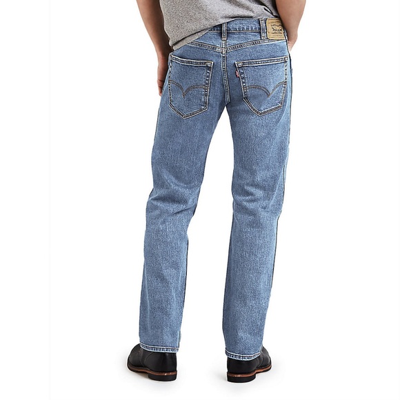 Mens Levi’s 505 Regular Fit Stretch Jeans - Picture 2 of 8